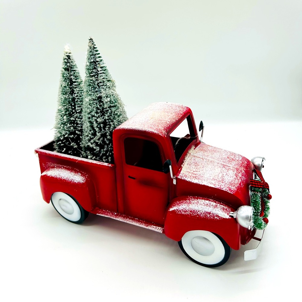 Large 12” Red Holiday Light Up Truck Christmas Decor